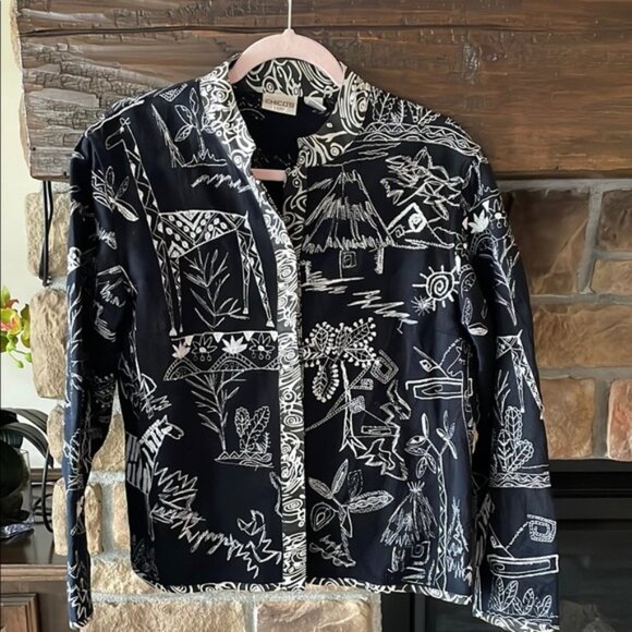 Chico’s African Theme Jacket - Picture 1 of 7